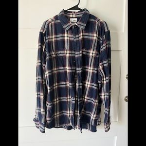 Sonoma Men’s Navy Button Down Flannel Size Extra Large